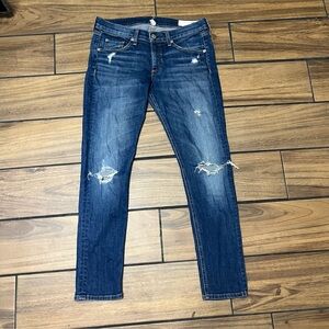 Rag & Bone Capri Distressed Ripped Jeans‎ Size 28